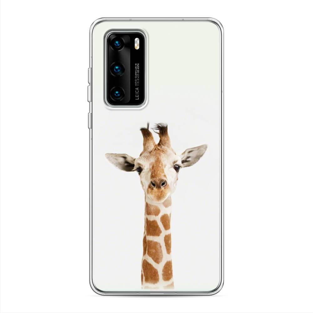 

Чехол на Huawei P40 "Любопытный жираф", Бежевый;коричневый, 610850-1