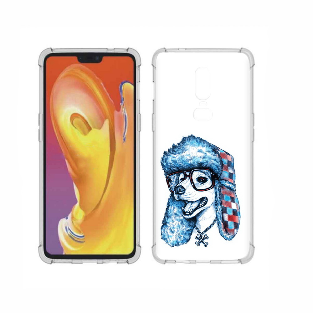 

Чехол MyPads Tocco для OnePlus 6 зимний пес, Прозрачный, Tocco