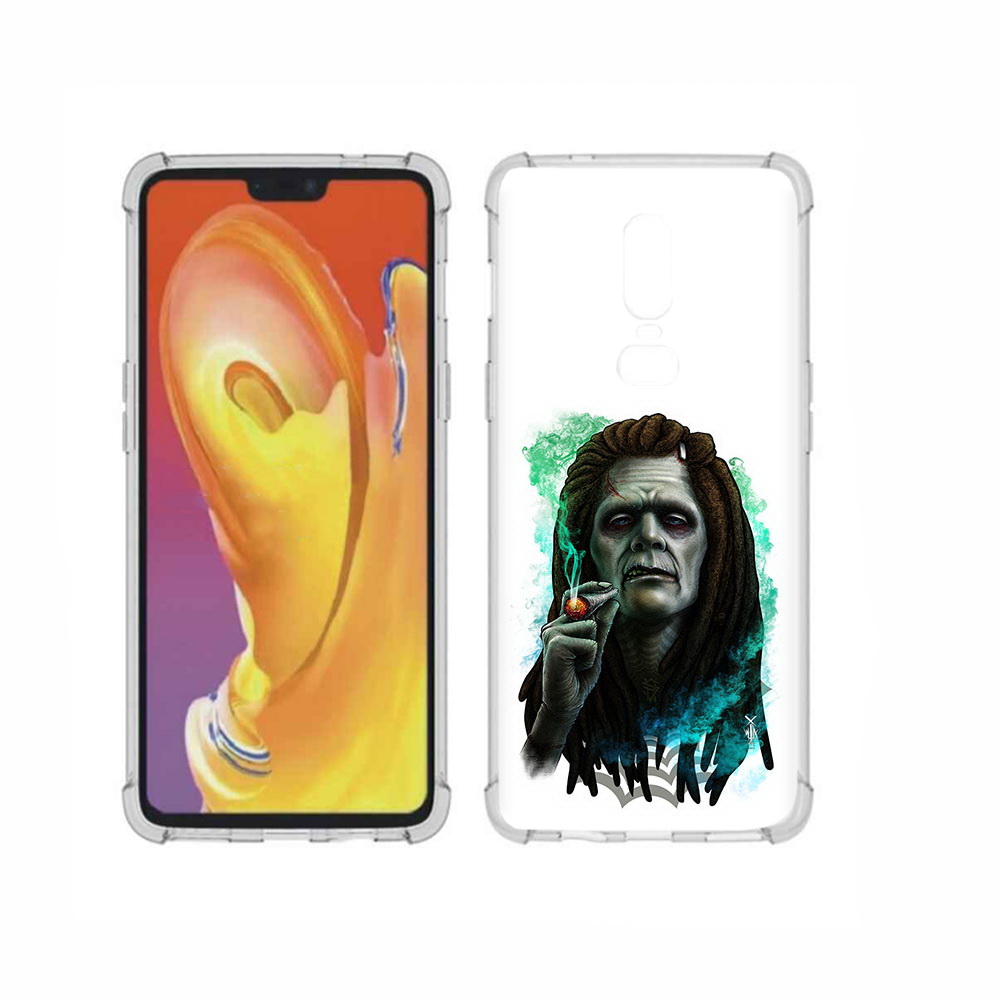

Чехол MyPads Tocco для OnePlus 6 зеленый мужчина с сигаретой, Прозрачный, Tocco