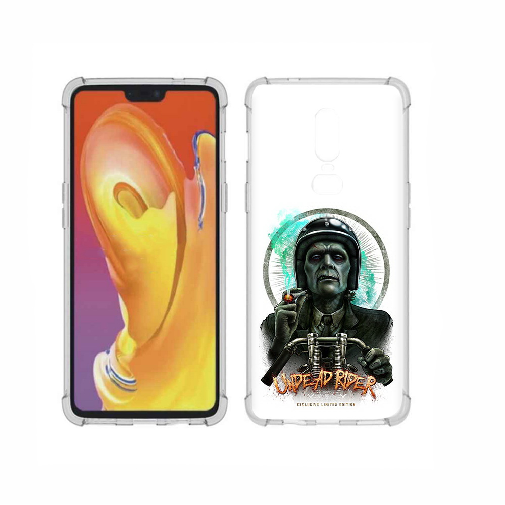 

Чехол MyPads Tocco для OnePlus 6 зеленый мужчина с сигаретой на мотоцикле, Прозрачный, Tocco