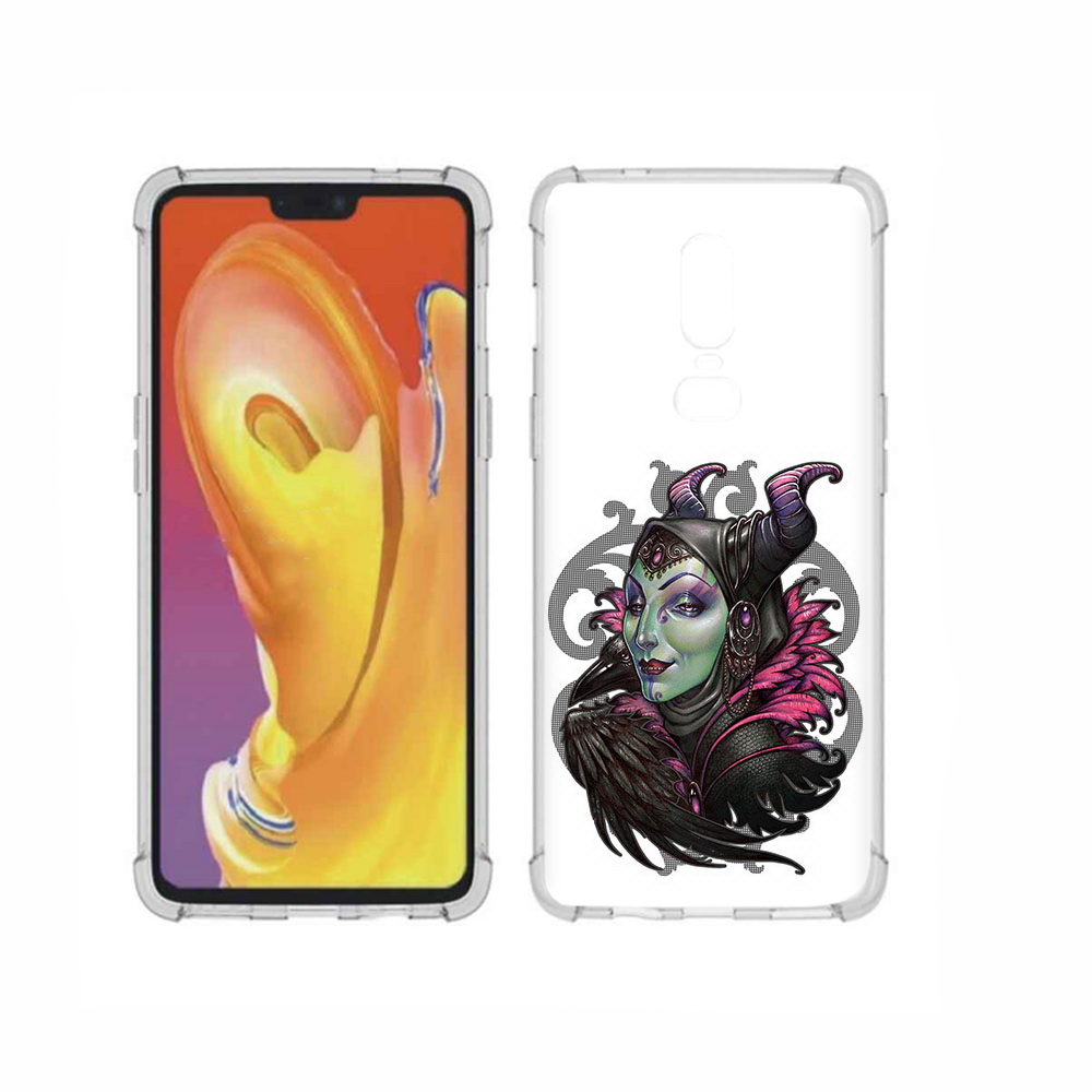 

Чехол MyPads Tocco для OnePlus 6 зеленая девушка с вороном, Прозрачный, Tocco