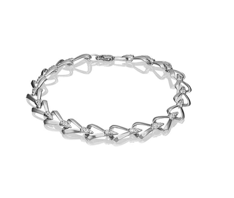 Браслет из белого золота с фианитом р. 19,5 PLATINA jewelry 05-0603-00-401-1120-33