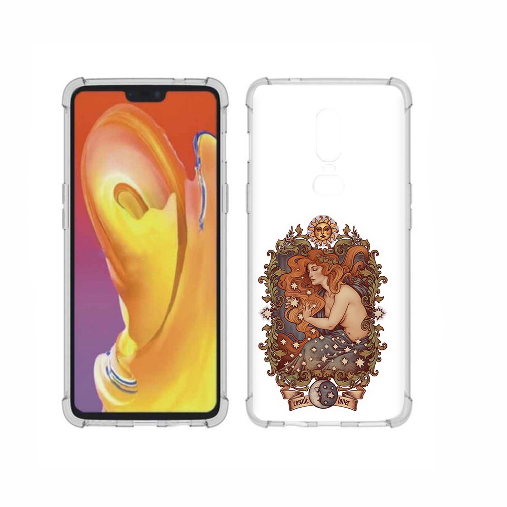 

Чехол MyPads Tocco для OnePlus 6 звездная девушка абстракция, Прозрачный, Tocco