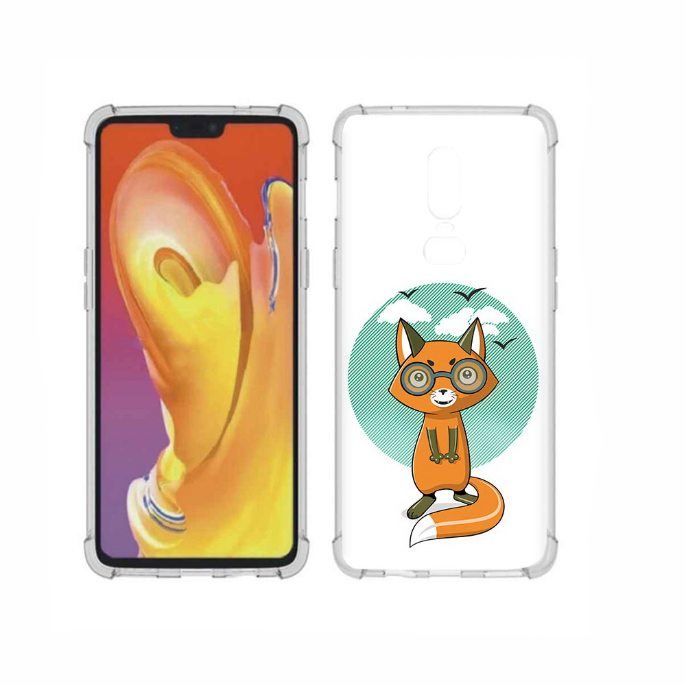 

Чехол MyPads Tocco для OnePlus 6 задумчивая лиса, Прозрачный, Tocco
