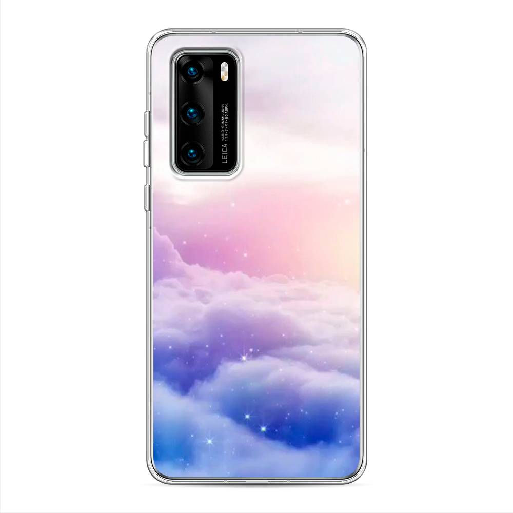 

Чехол на Huawei P40 "Небеса", Голубой;белый;розовый, 610850-2