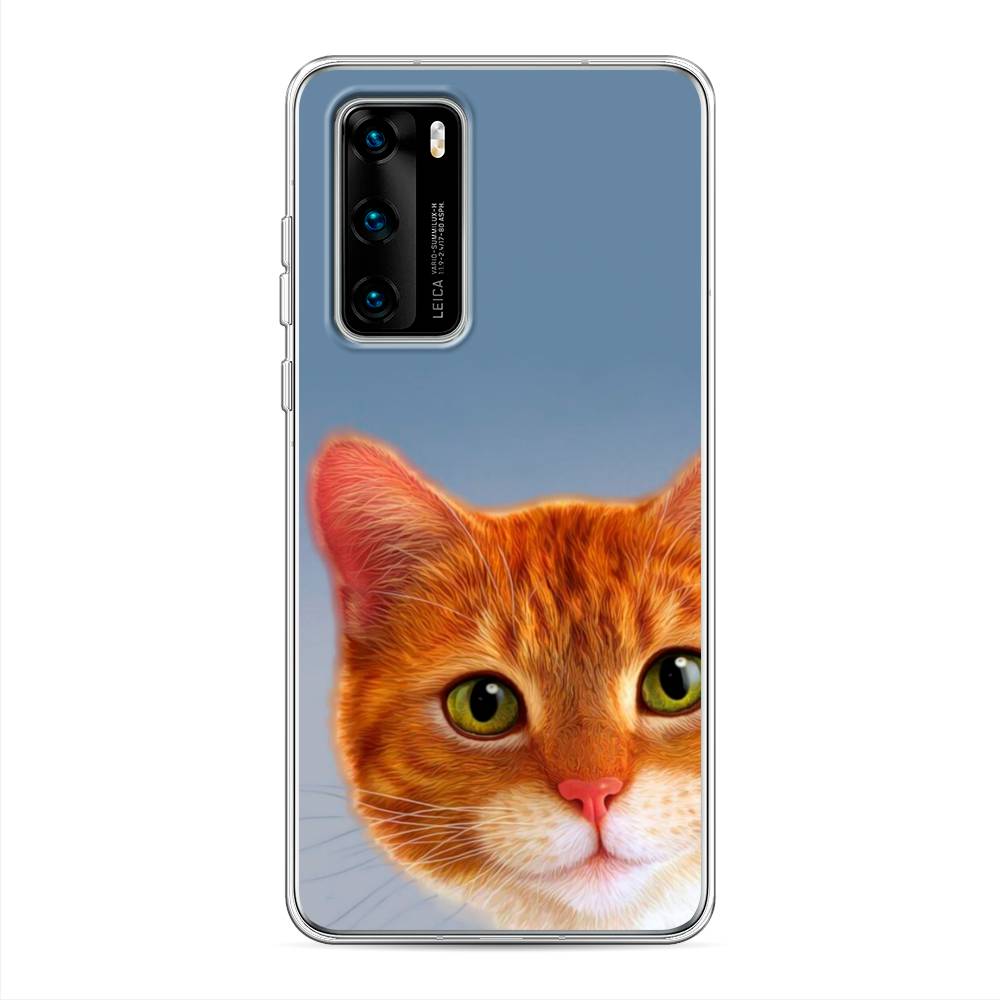 

Чехол на Huawei P40 "Любопытный котик", Коричневый, 610850-1