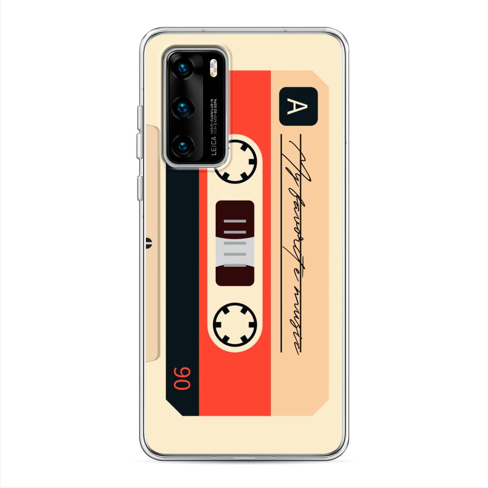 

Чехол на Huawei P40 "Бежевая кассета", Черный;красный;бежевый, 610850-6