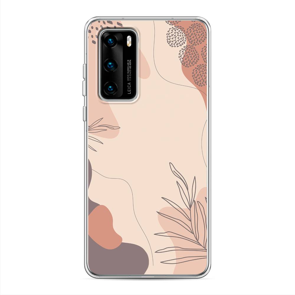 

Чехол на Huawei P40 "Нюдовые тона", Коричневый;серый, 610850-4