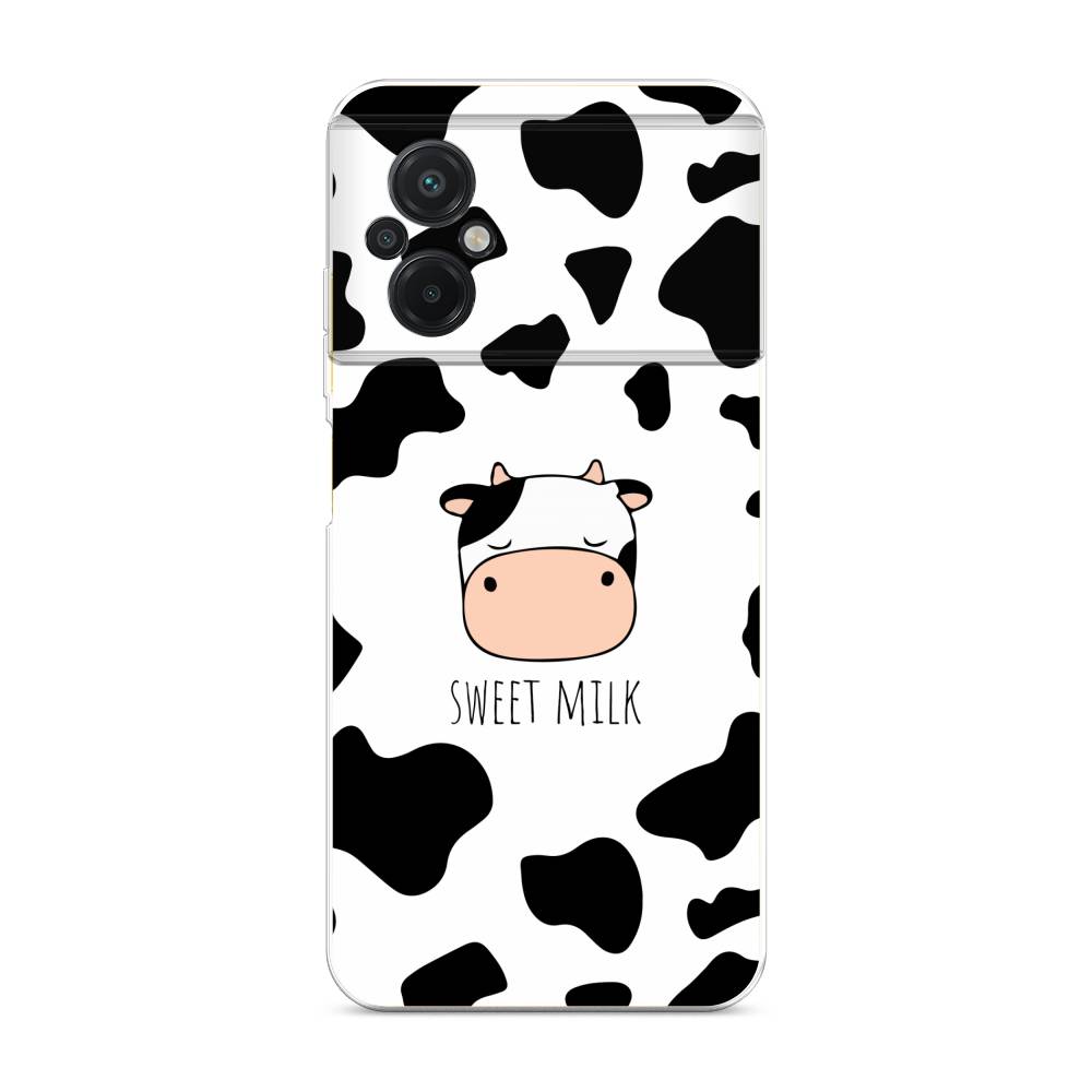 

Чехол на Xiaomi Poco M5 "Sweet milk", Розовый;белый;черный, 316450-1