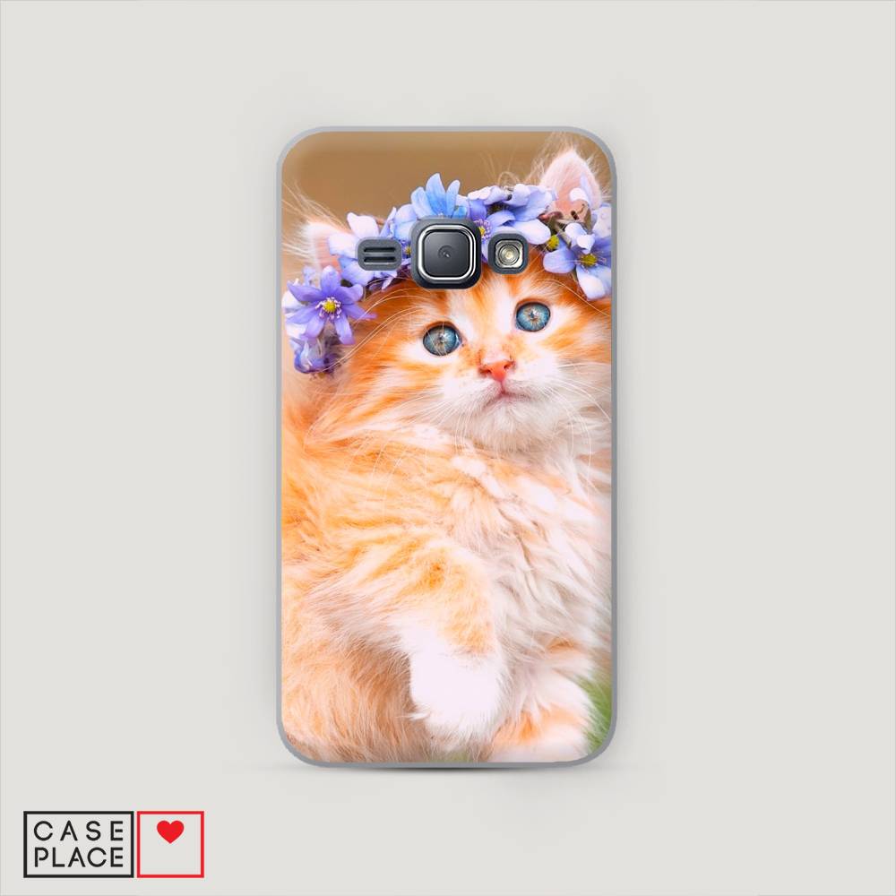 

Чехол Awog "Рыжий кот в венке" для Samsung Galaxy J1, 22040-1