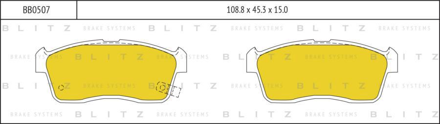 

Тормозные колодки BLITZ дисковые передние BB0507