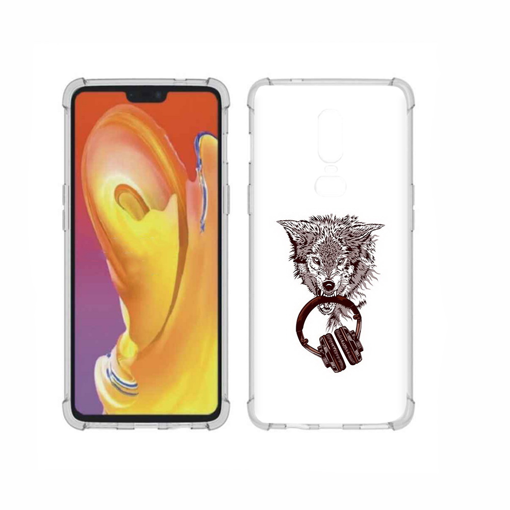 

Чехол MyPads Tocco для OnePlus 6 дикий волк, Прозрачный, Tocco