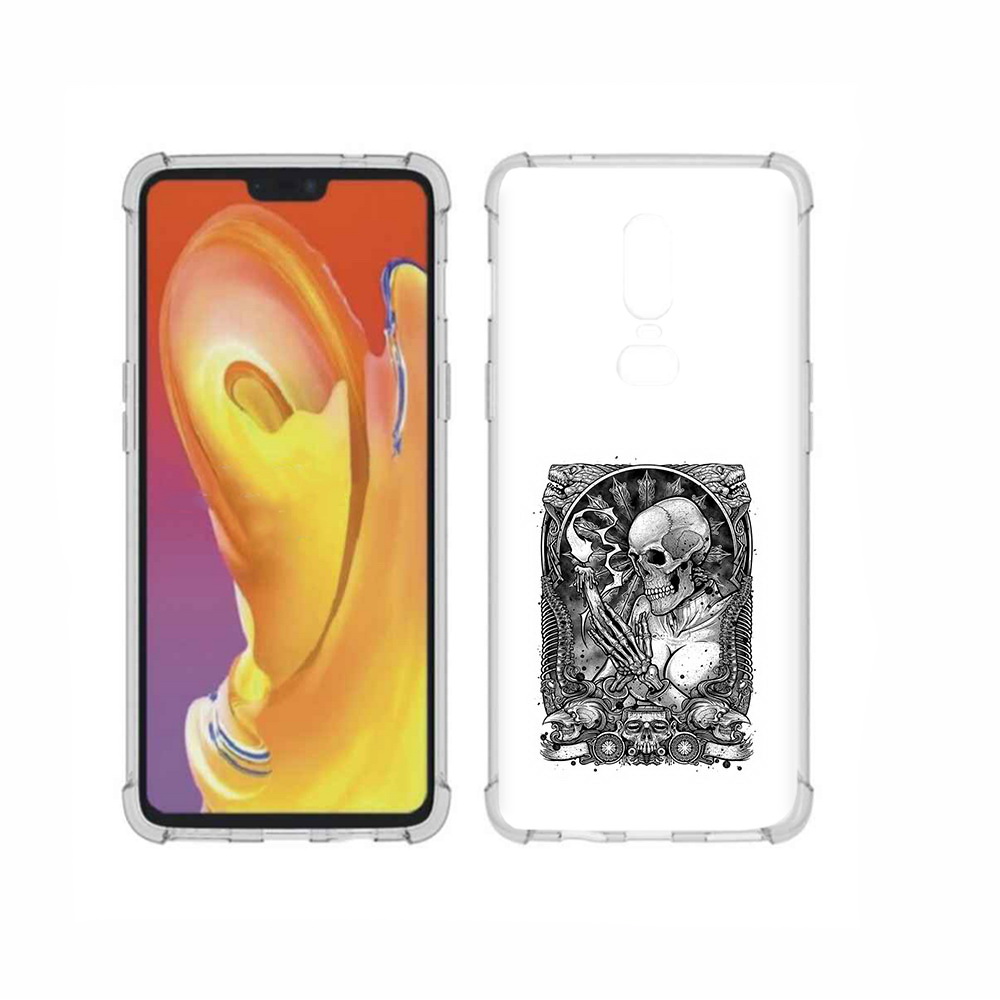 

Чехол MyPads Tocco для OnePlus 6 девушка скелет, Прозрачный, Tocco