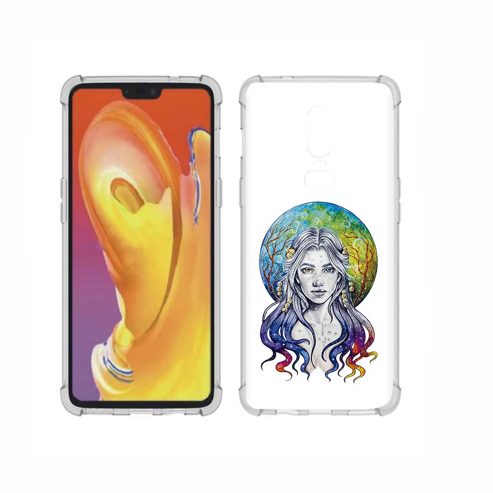 

Чехол MyPads Tocco для OnePlus 6 девушка с красивыми волосами, Прозрачный, Tocco