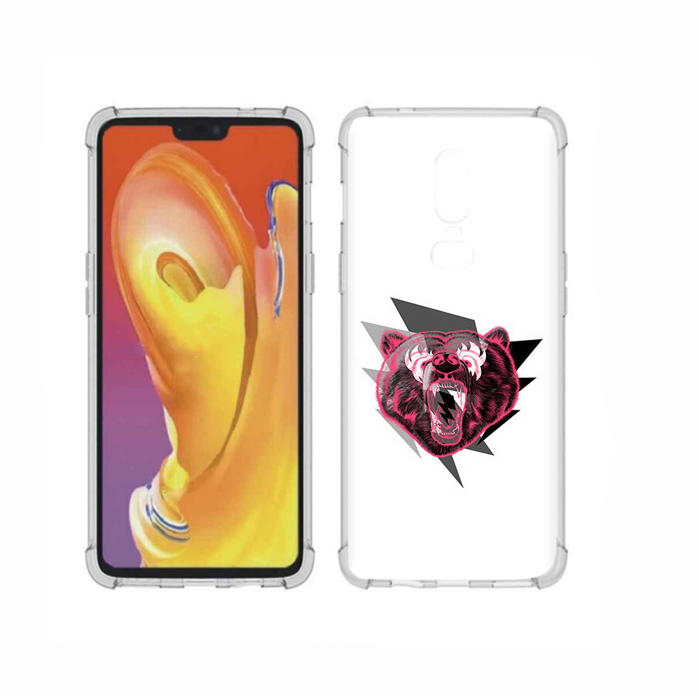 

Чехол MyPads Tocco для OnePlus 6 грозовой медведь, Прозрачный, Tocco