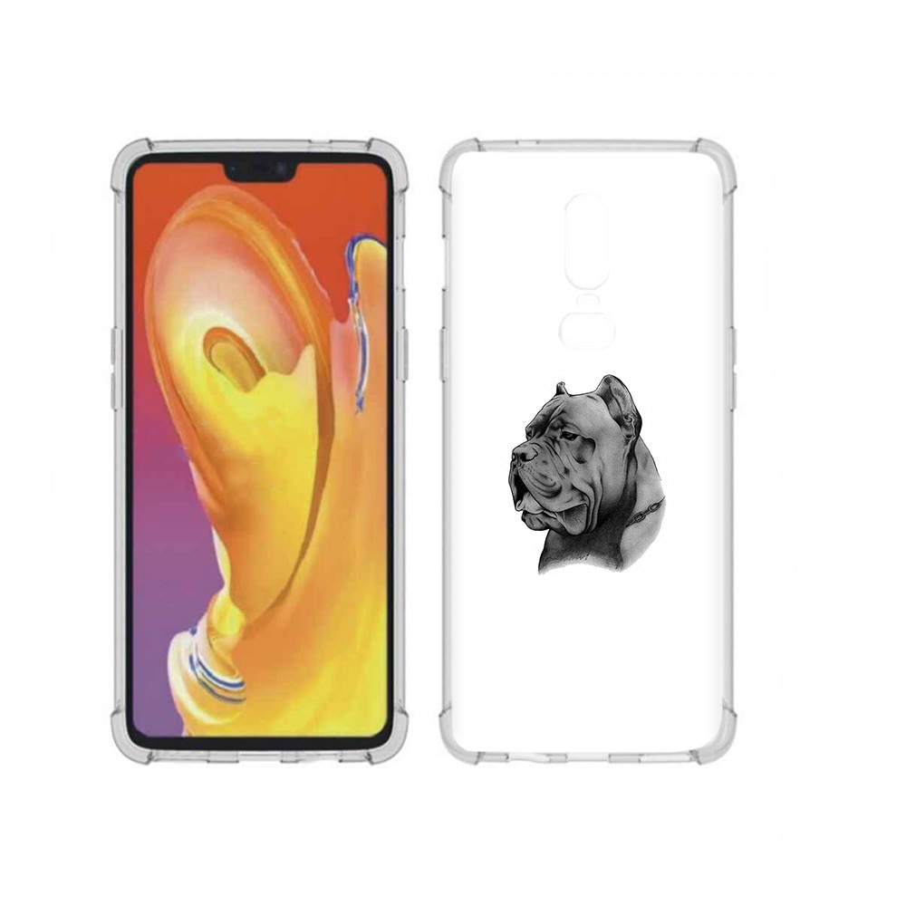 

Чехол MyPads Tocco для OnePlus 6 грозный бульдог, Прозрачный, Tocco
