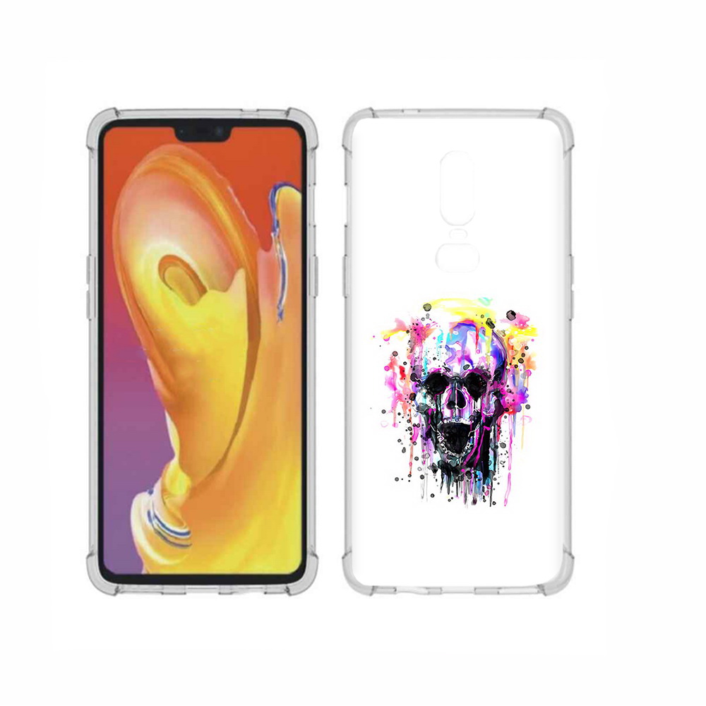 

Чехол MyPads Tocco для OnePlus 6 граффити череп, Прозрачный, Tocco