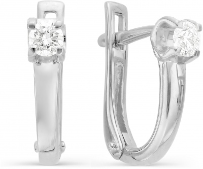 

Серьги с бриллиантами из белого золота Алкор 22251-200, 22251-200