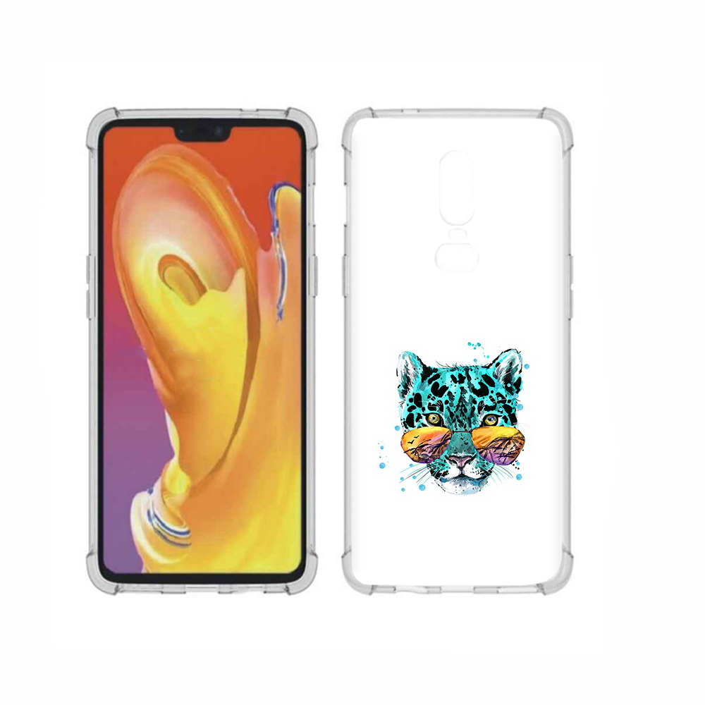 

Чехол MyPads Tocco для OnePlus 6 голубой лео, Прозрачный, Tocco