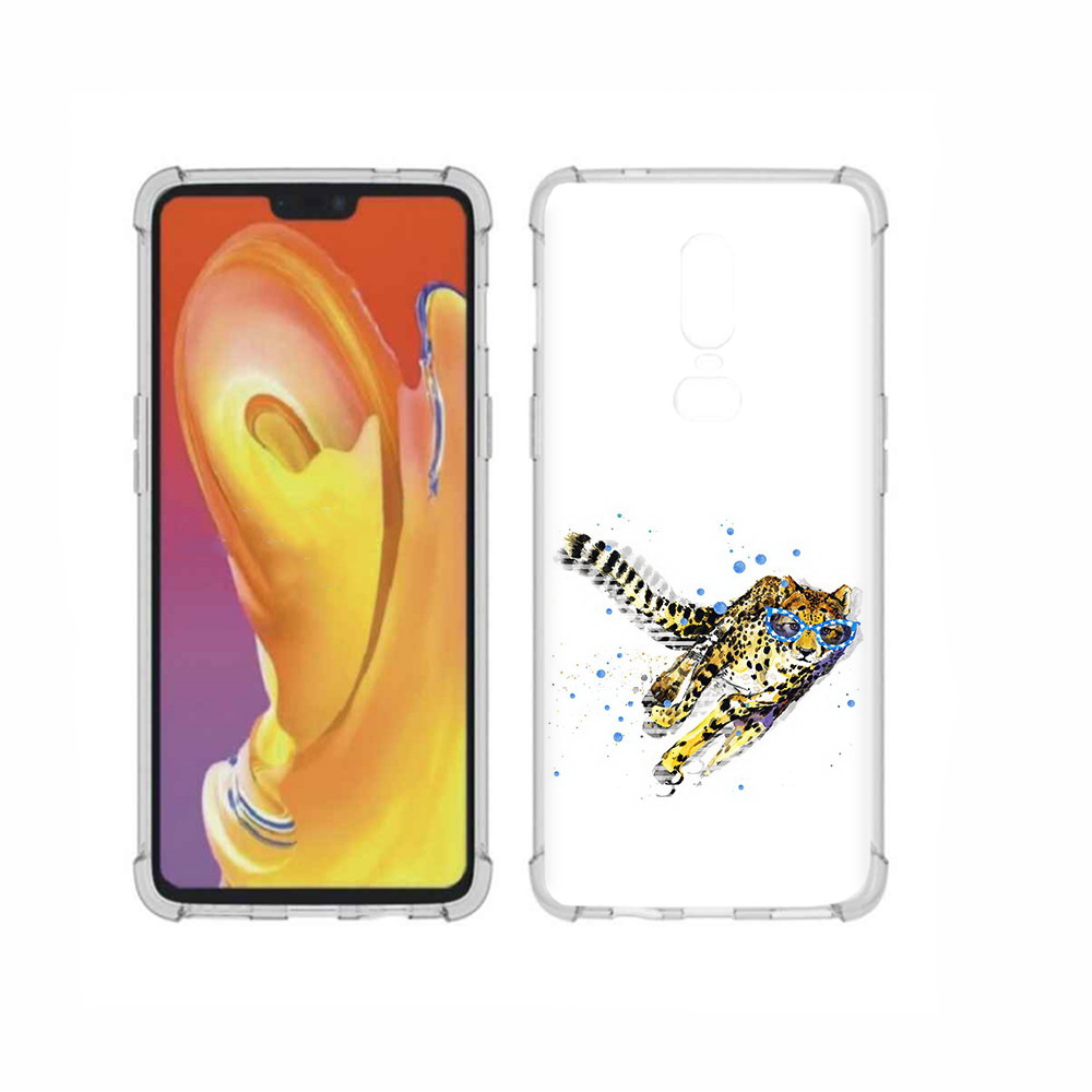 

Чехол MyPads Tocco для OnePlus 6 гепард в очках, Прозрачный, Tocco