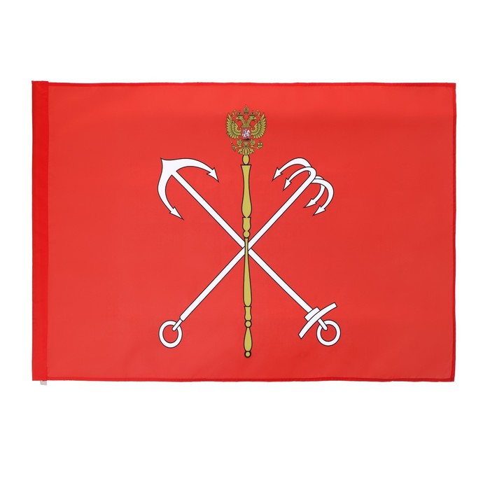 фото Флаг санкт-петербурга, 90 х 135, полиэфирный шелк, без древка take it easy