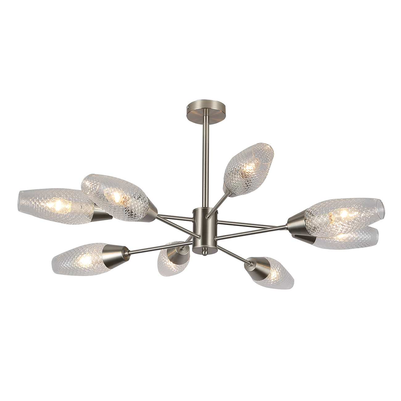 фото Светильник потолочный escada desire 10165/8pl nickel 720w e14