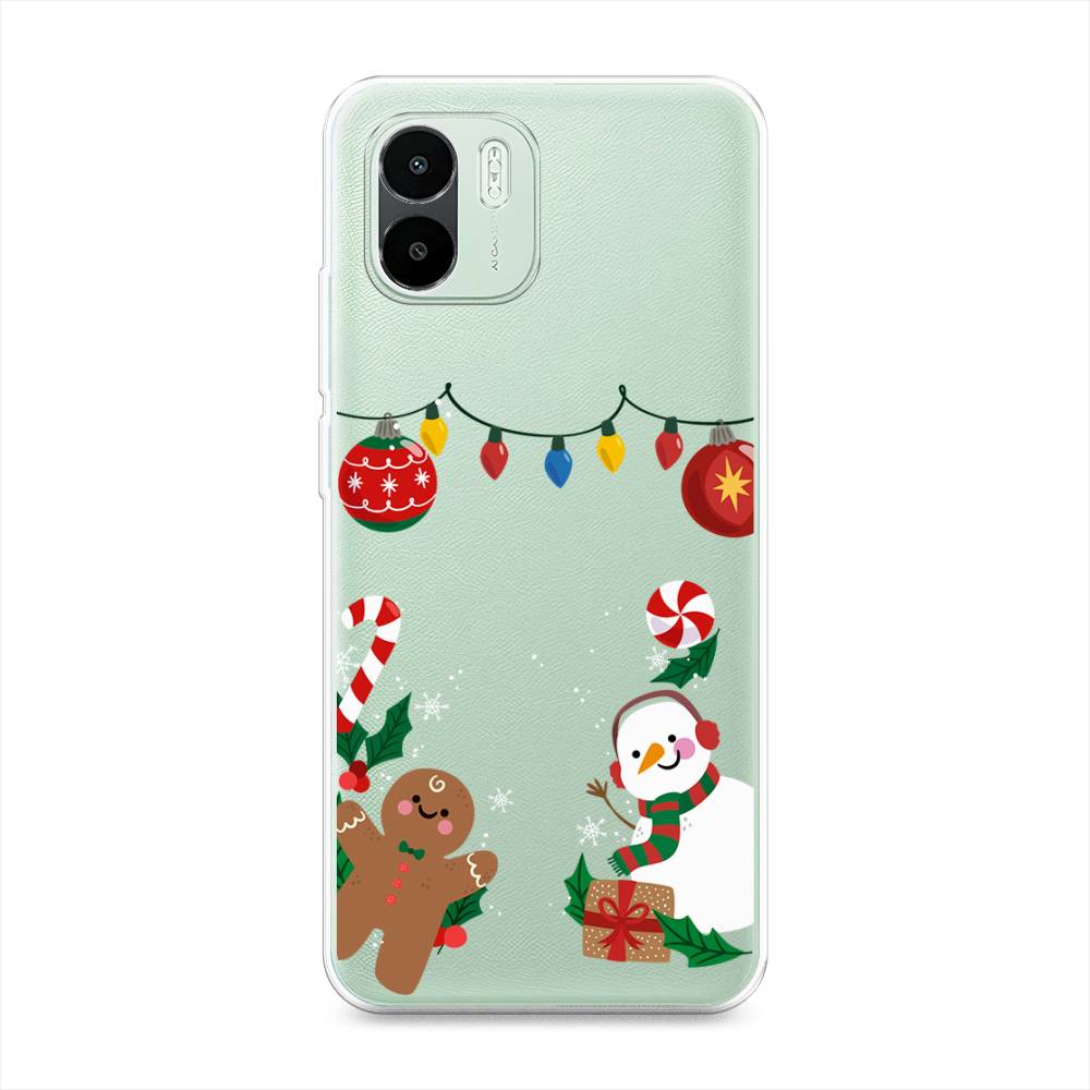

Чехол на Xiaomi Redmi A1 "Новогоднее настроение", Коричневый;красный;зеленый, 316350-5