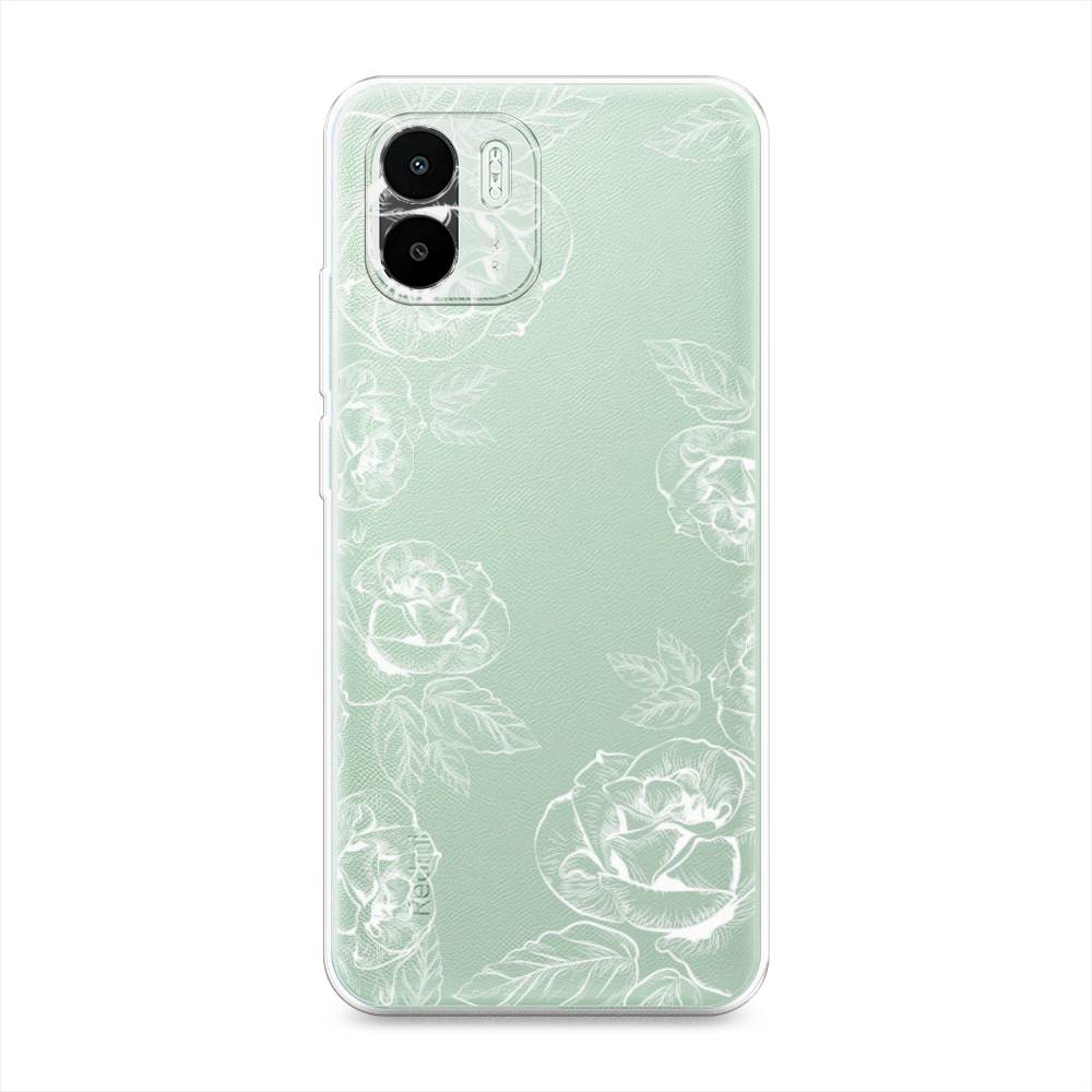 

Чехол на Xiaomi Redmi A1 "Розы графика", Черный;серый, 316350-2