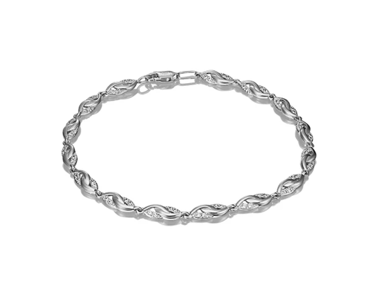 

Браслет из белого золота с фианитом р. 17 PLATINA jewelry 05-0512-00-401-1120-24, 05-0512-00-401-1120-24