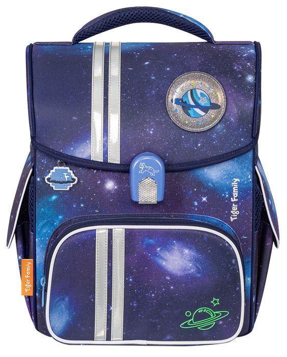 Ранец школьный Tiger Jolly Super Galaxy 14л, 36x31x19см, ткань, защелка, для мальчиков