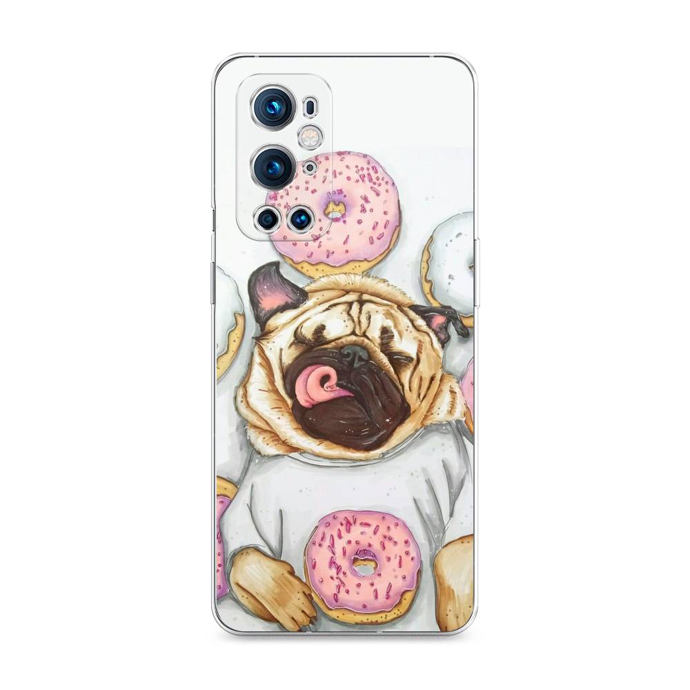 

Чехол на OnePlus 9 Pro "Счастливый мопс", Розовый;бежевый;коричневый, 151550-1