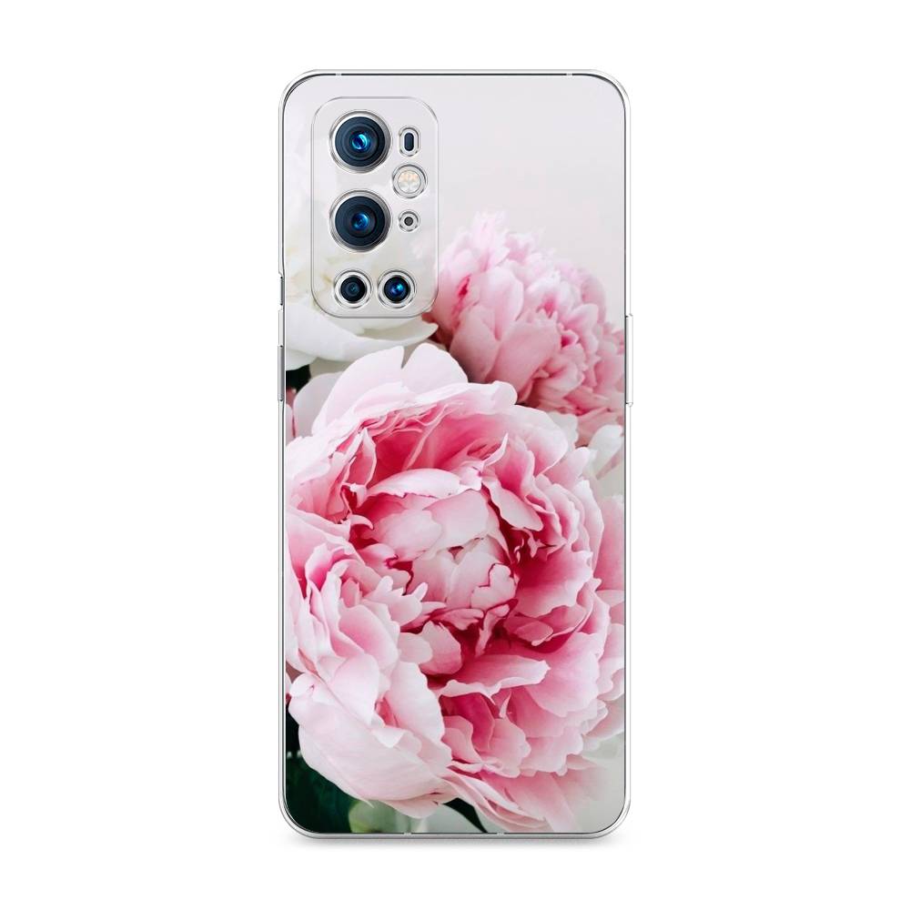 

Чехол на OnePlus 9 Pro "Розовые и белые пионы", Розовый;белый, 151550-2