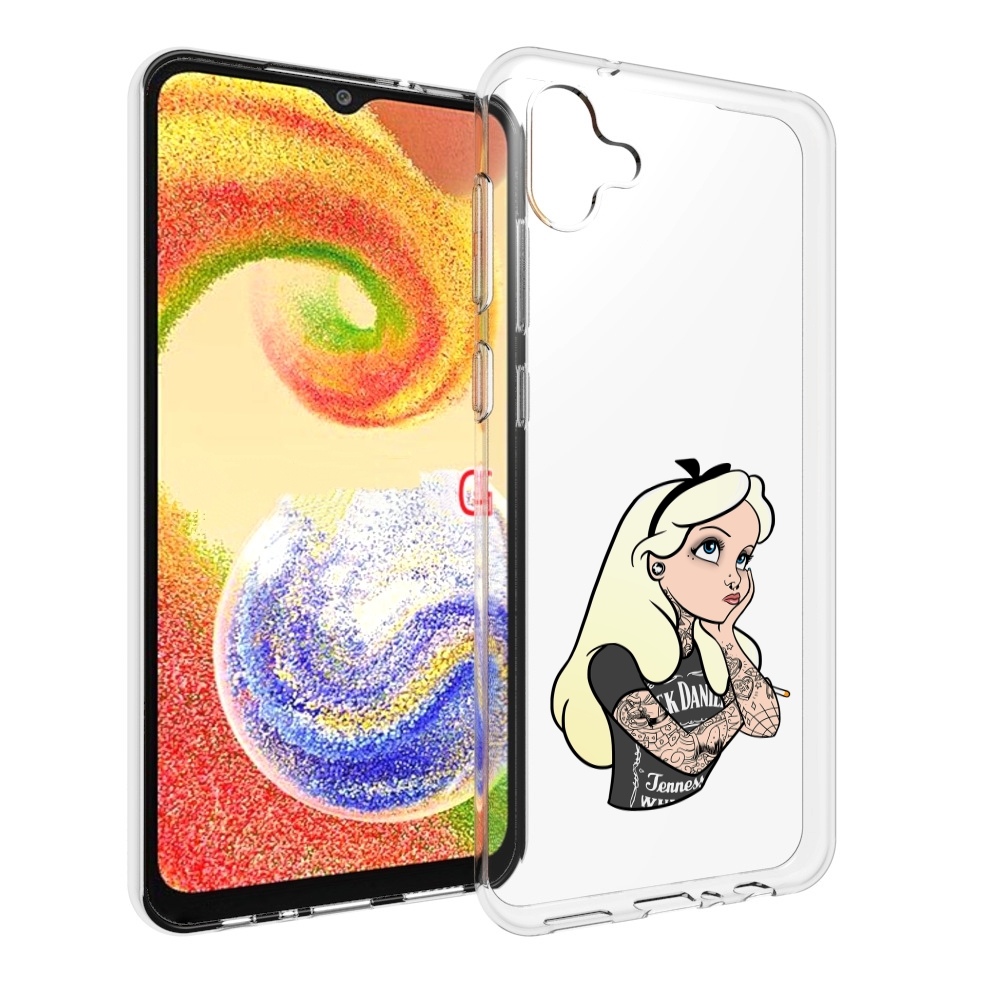 

Чехол MyPads принцесса-в-татуировках женский для Samsung Galaxy A04, Прозрачный, Tocco