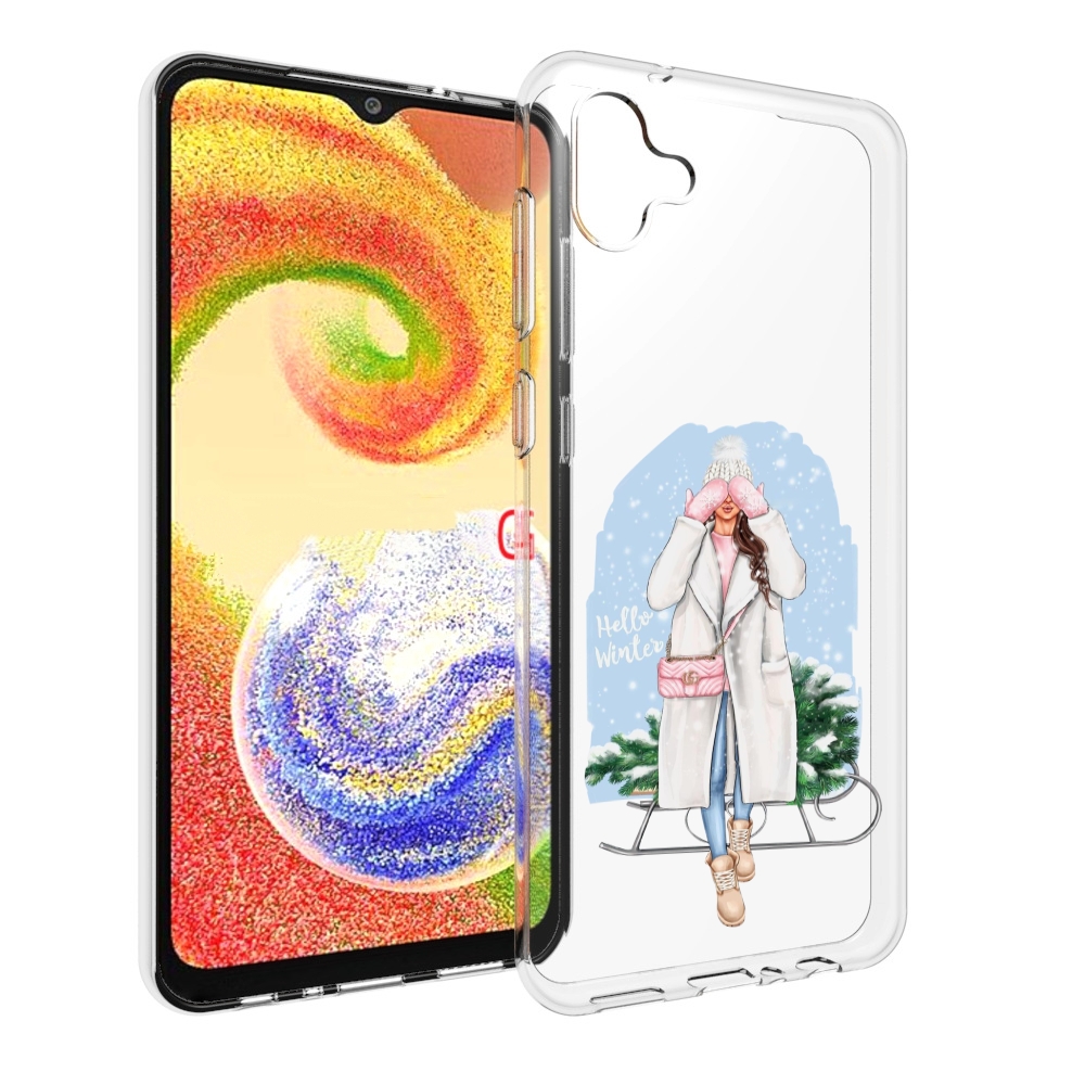 

Чехол MyPads привет-зима женский для Samsung Galaxy A04, Прозрачный, Tocco