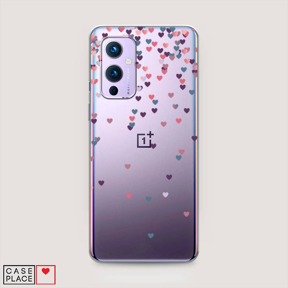 

Чехол на OnePlus 9 LE2113 "Посыпка сердечки", Розовый;фиолетовый, 151450-3