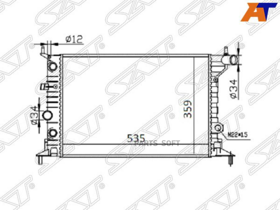 SAT Радиатор OPEL VECTRA B 1.6/1.8/2.0 95-03