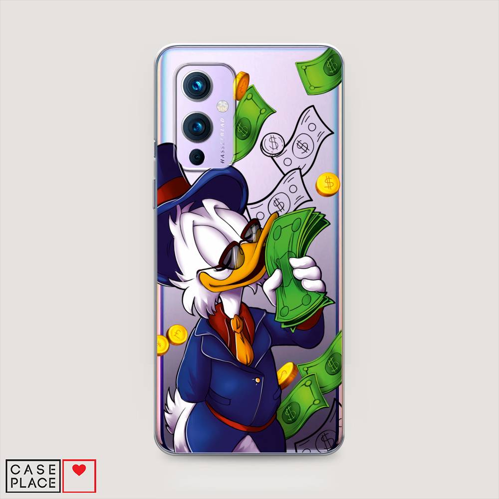 

Чехол на OnePlus 9 LE2113 "Scrooge McDuck with Money", Синий;зеленый;белый, 151450-6