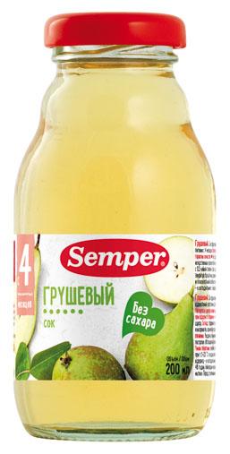 

Сок Semper Грушевый б/с с 4 мес 0,2 л, Грушевый