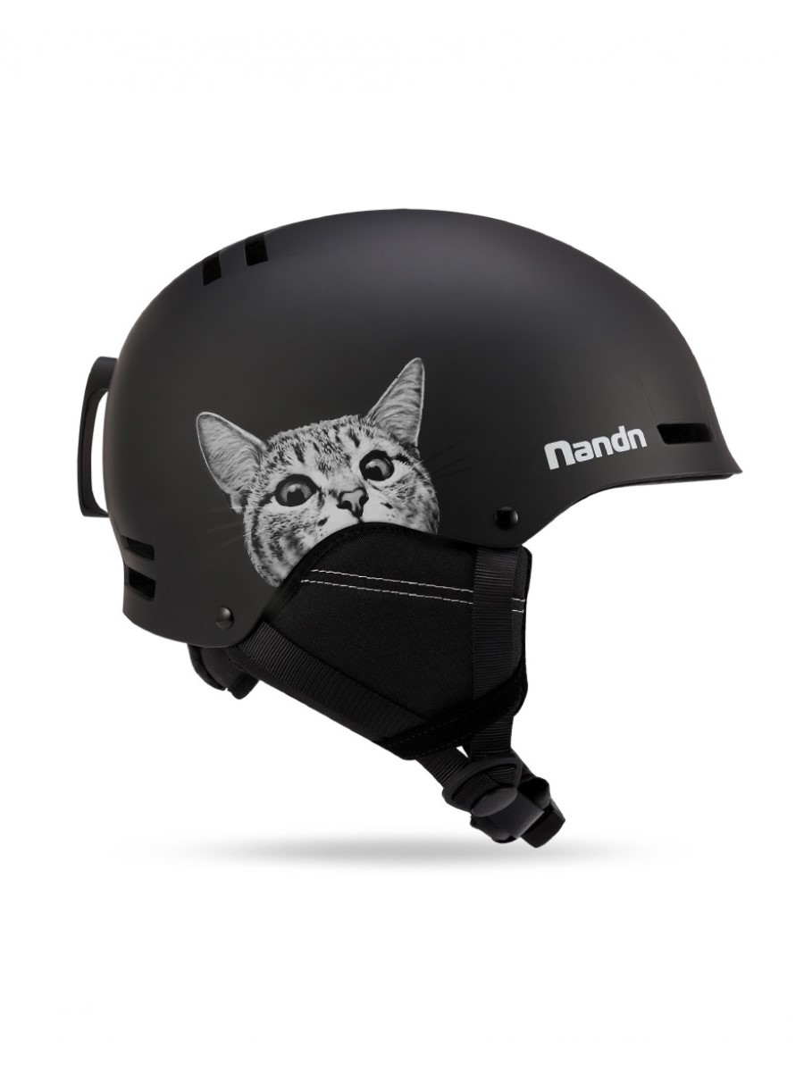 Шлем горнолыжный NANDN NT30 BLACK CAT р. L 58-62см