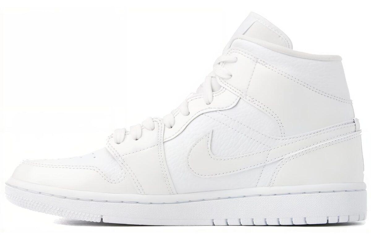 

Кеды унисекс Jordan Air Jordan 1 Mid белые 39 EU, Белый, Air Jordan 1 Mid