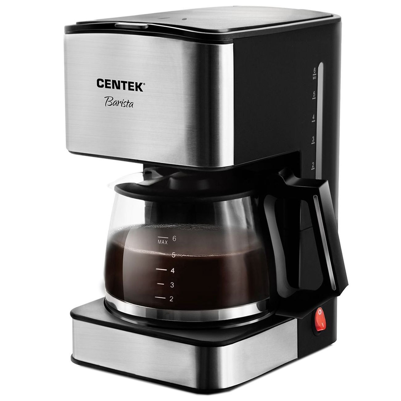 

Кофеварка капельного типа Centek CT-1144 черный, серебристый, CT-1144