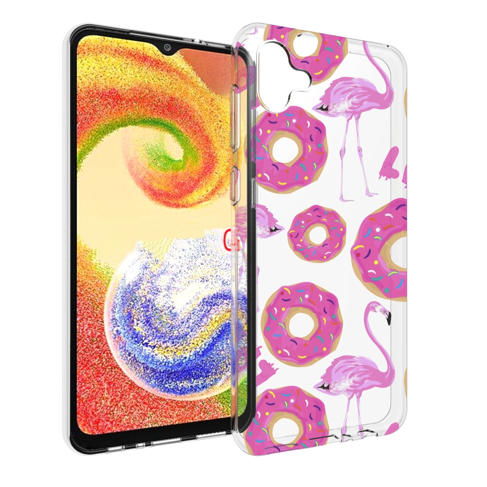 

Чехол MyPads пончики-фламинго для Samsung Galaxy A04, Прозрачный, Tocco