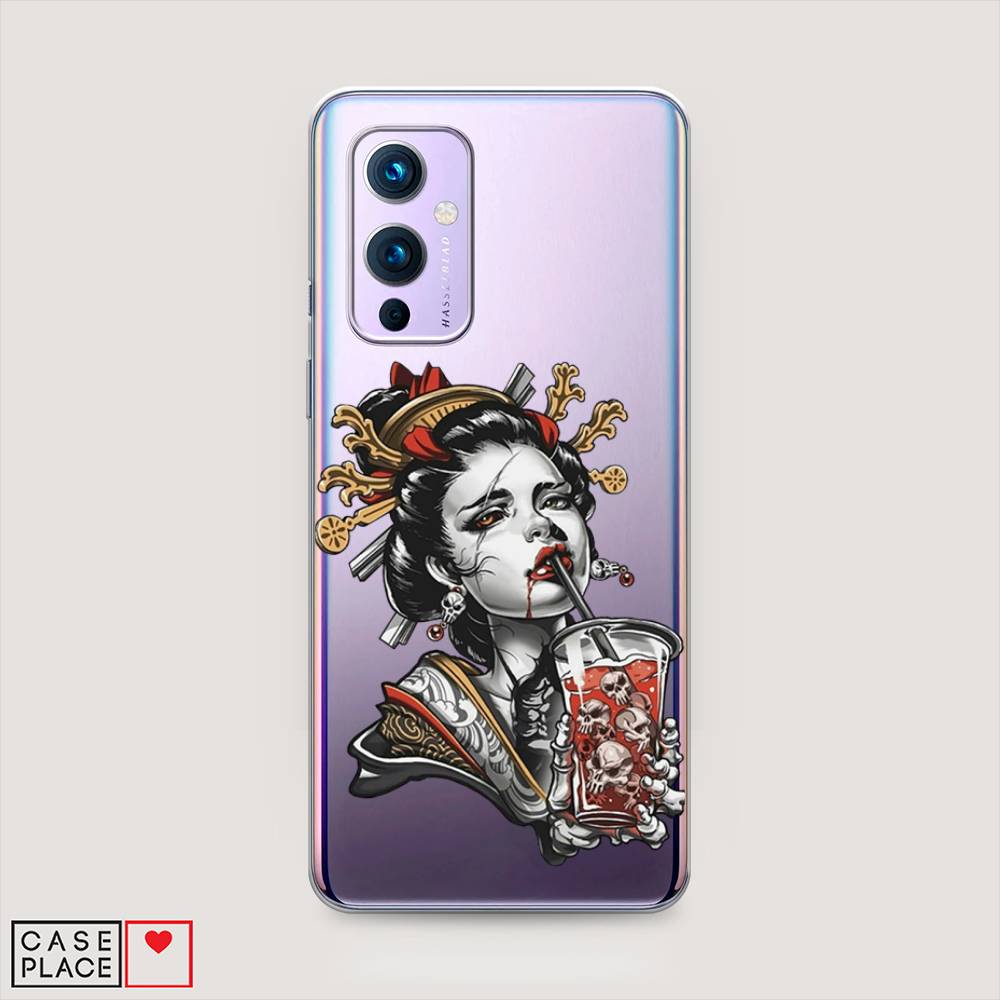 

Чехол на OnePlus 9 LE2113 "Опасная гейша", Красный;черный;серый, 151450-4