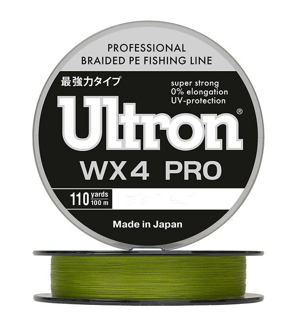 

Плетеный шнур для рыбалки ULTRON WX 4 PRO (ULTRON / 0.15 / 10 / 100 / 0.8), Зеленый, WX 4 Pro