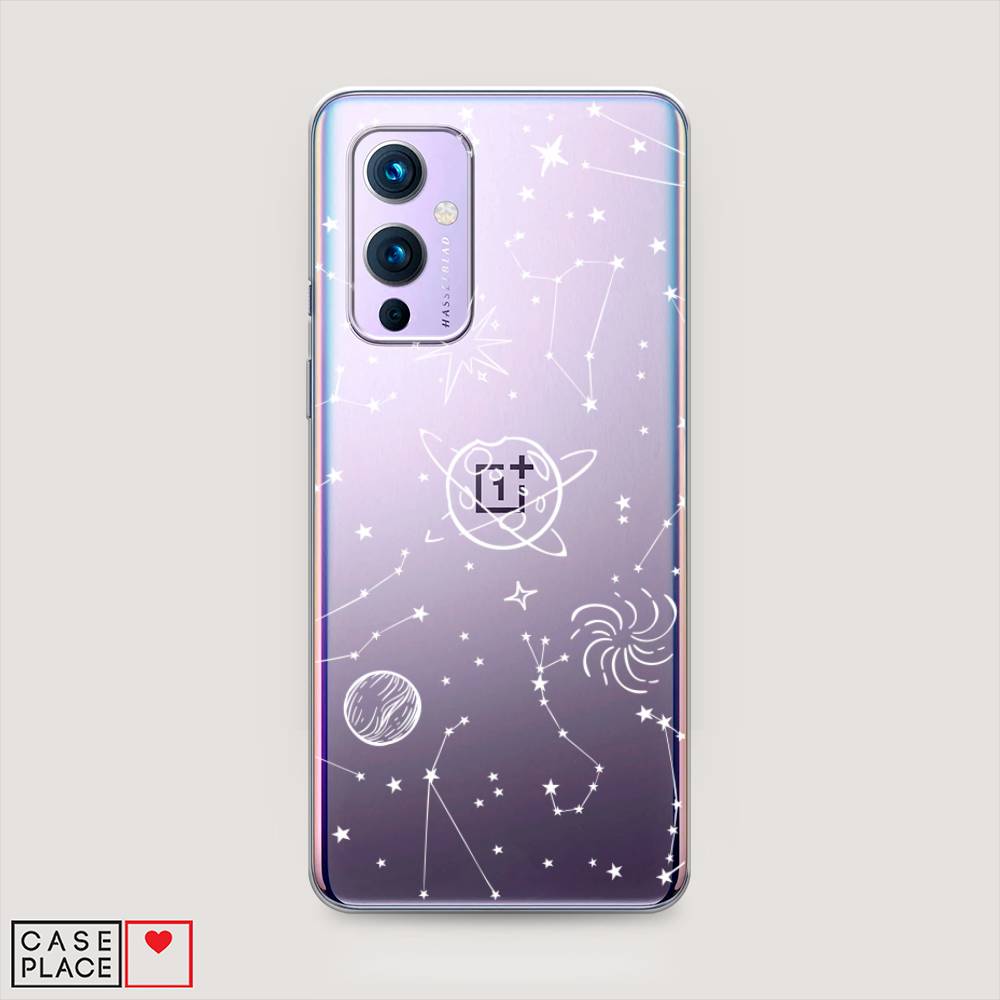 

Чехол на OnePlus 9 LE2113 "Планеты в космосе", Белый, 151450-2