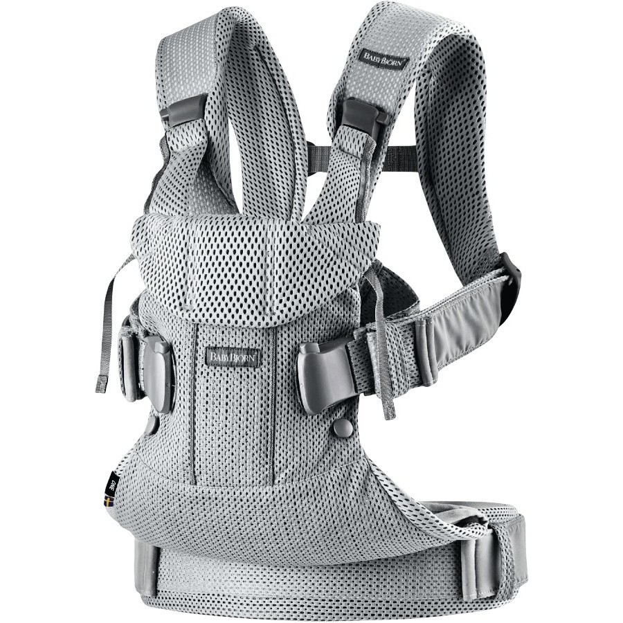 фото Слинг-эргорюкзак babybjorn one air 3d mesh серебристый babybjörn