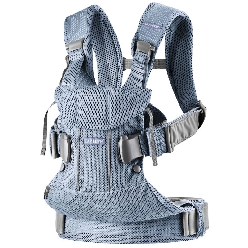 

Слинг-эргорюкзак BabyBjorn One Air с рождения и до 3 лет, slate blue, Голубой, One Air Mesh