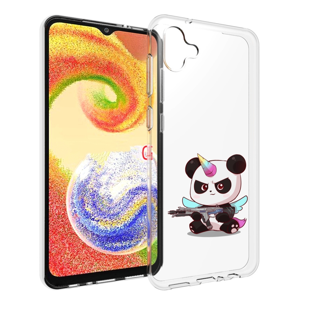 

Чехол MyPads панда-единорог детский для Samsung Galaxy A04, Прозрачный, Tocco