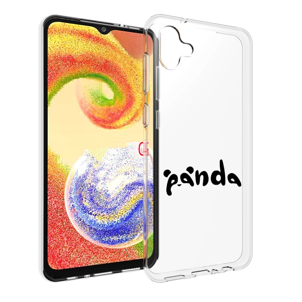 

Чехол MyPads панда надпись для Samsung Galaxy A04, Прозрачный, Tocco