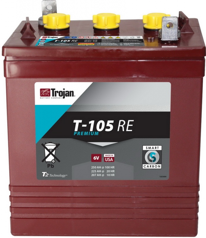 

Аккумулятор TROJAN T105 RE 6V 225A (264х181х299)